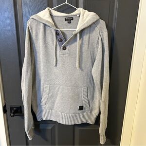 Guess Light Gray Hooded Sweater 100% Cotton